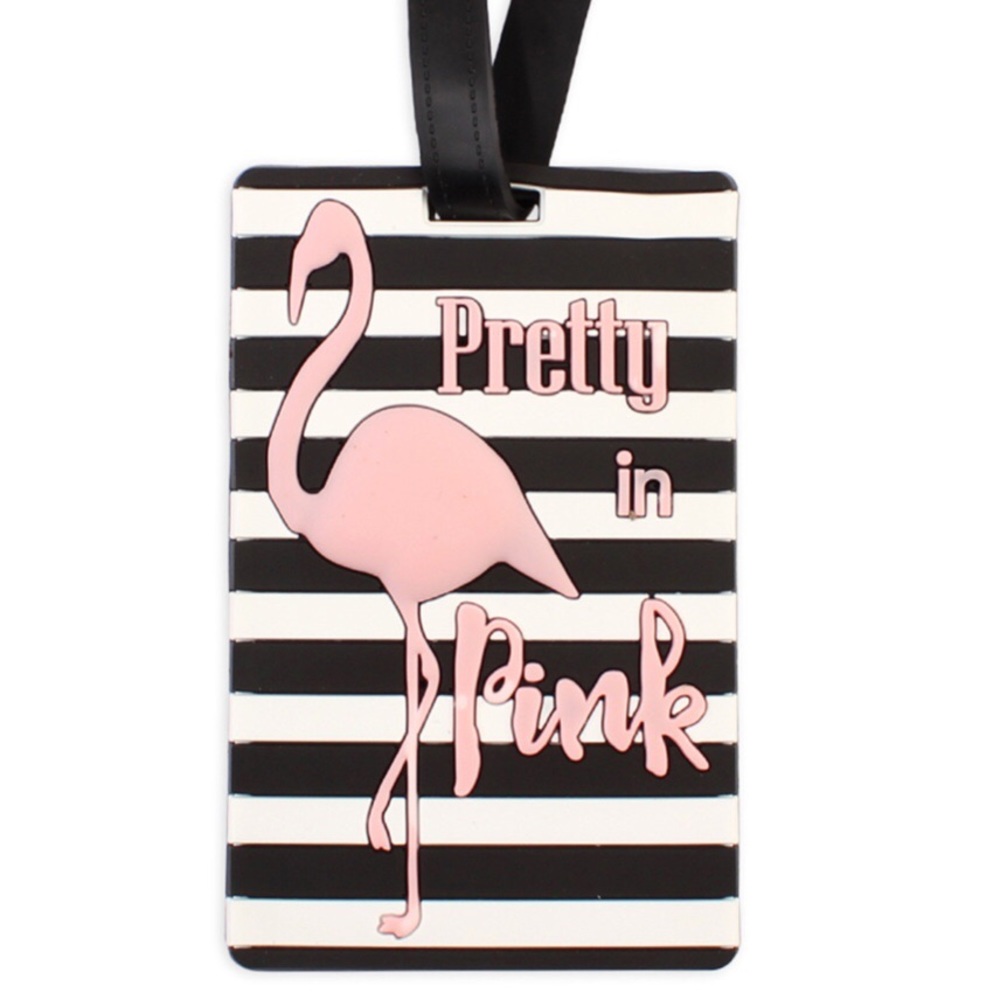 SET of 2 pink luggage tags. Cute & Sassy!